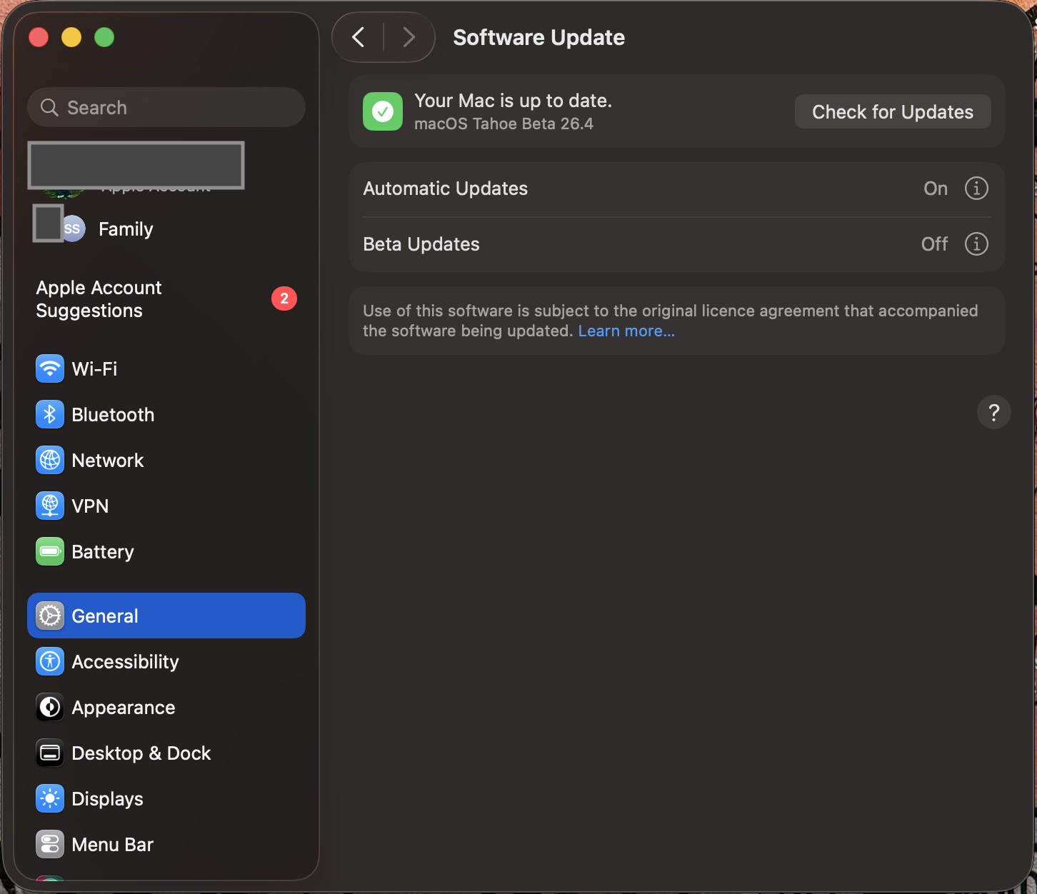 Apple menu > System Settings (or System Preferences) > Software Update